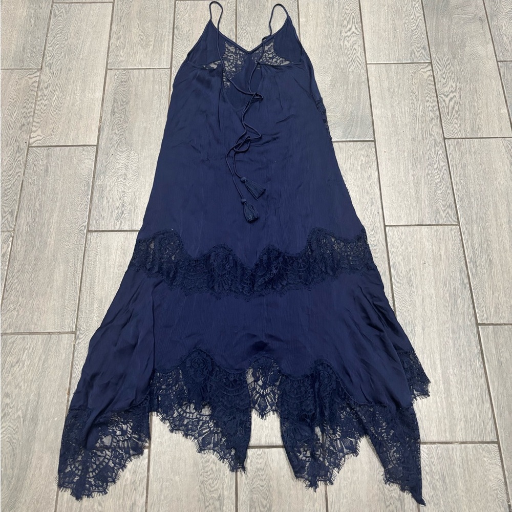 NWOT Free People x Revolve Sunsetter Maxi Slip Dress Midnight Rain Size Medium - Picture 4 of 6